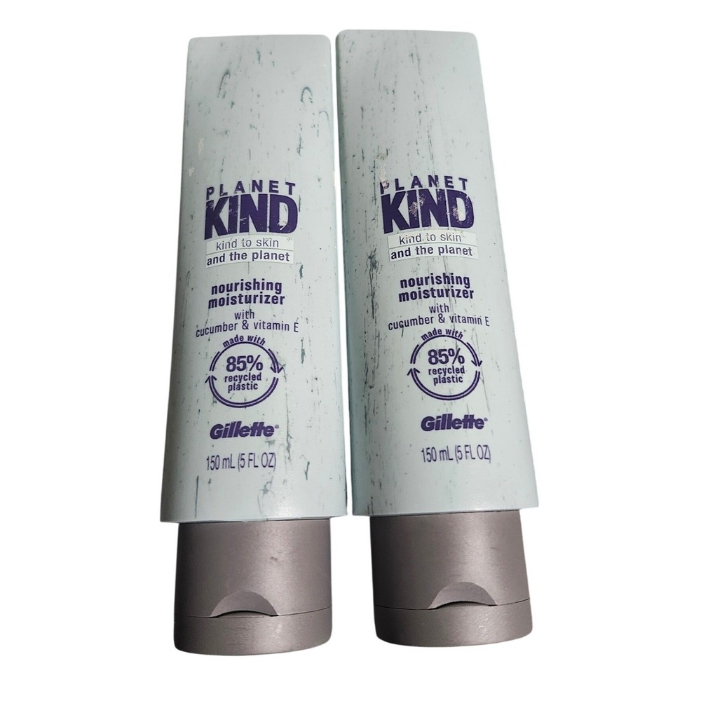 2PK Gillette Planet Kind Nourishing Moisturizer Cucumber Vitamin E 5oz 150ml NEW